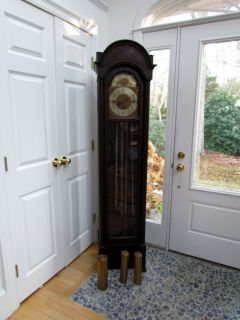 Antique 1920s H N German 5 Tube Grandfather Clock Herschedes Quality 