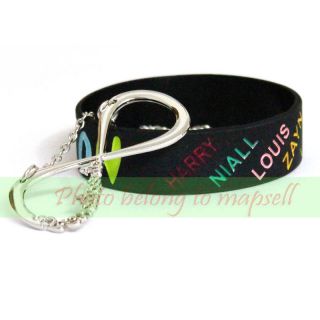 One Direction Necklace with black bracelet Pendant Directioner 