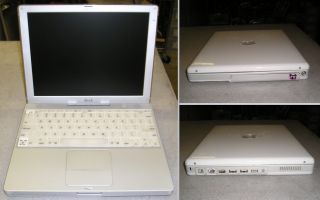 Apple iBook G3 A1005 600MHz 256MB 20GB CD ROM Laptop Working Needs 