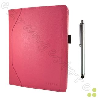   Leather Case Cover Silver Stylus for Apple iPad 4 4th Generation