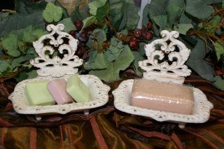 we carry these soap dishes in antique white finish in the bath body 