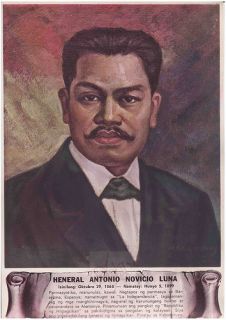   this is a print pinup of general antonio luna the artist is a