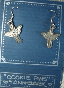 ann clark ltd mendon vt pewter dragonfly earrings new