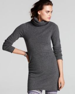 Aqua New Gray Cashmere Long Sleeve Turtleneck Pullover Sweater Tunic M 