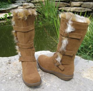   Suede Leather Fleece Trapper Boots Apres LAMO Sizes 6 7 8 9 10