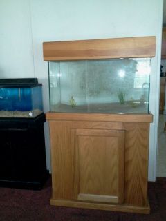 30 gallon Aquarium Oak Stand Canopy Complete LOCAL PICK UP ONLY