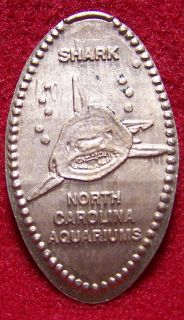 North Carolina Aquariums Shark Copper Elongated Penny