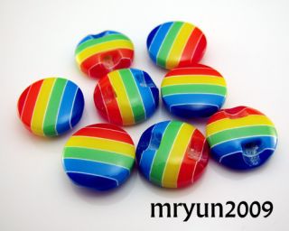 Bulk 50pc Clothing Accessories Tools Rainbow Colors Acrylic Button 