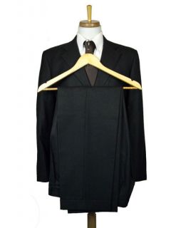 Vintage AQUASCUTUM London Black 2 Piece Suit C 42 w 32 L 31