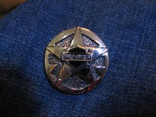 Harley Davidson Silver Star Badge Lapel Pin  Biker WesternCowboyLapel 