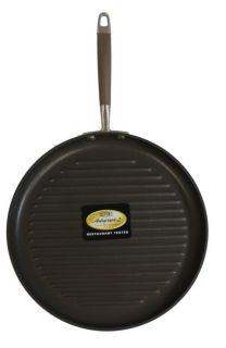 New Anolon Advanced 82248 12 Round Shallow Grill Pan Skillet Nonstick 