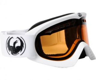 Dragon DX Snowboard Ski Goggles New Powder White Amber Lens Snow Anti 