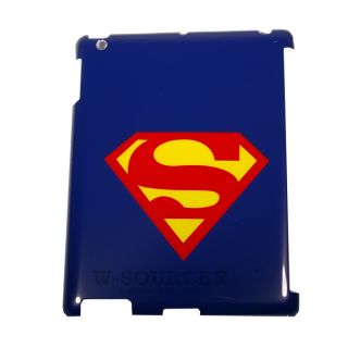New Superman Blue Hard Back Cover Case for Apple iPad 2 Work with 