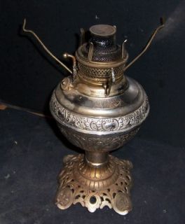 Antique Kerosene Oil Embossed Miller Table Lamp