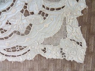 Antique Linen Needle Lace Cutwork Handmade Placemats
