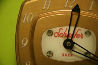 Vintage Schaefer Beer Electric Clock, Lights Up, Still Works