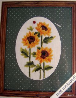 Crewel Embroidery Kit Sunflowers Joan Marchie NIP