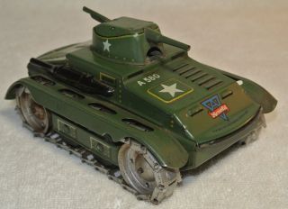 Vintage Arnold A 580 Tank Tin Wind Up / Clockwork Toy Made in US ZONE 