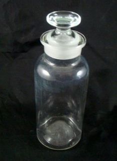 Antique Whitall Tatum Company WT Co Apothecary Glass Jar with Lid 