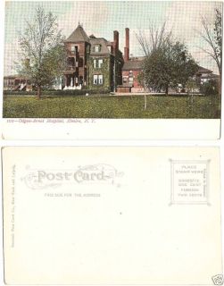 Old Souvenir UB Postcard Ogden Arnot Hospital Elmira NY