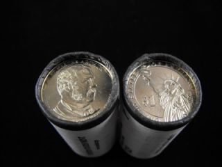 2011 chester arthur dollar mint wrapped rolls p d