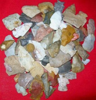 100 Colorful Missouri Indian Arrowheads Artifacts