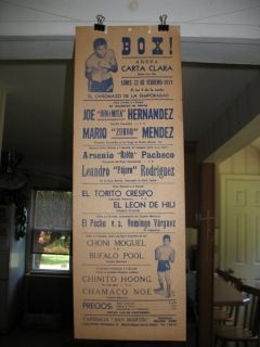 1971 Joe Dynamite Hernandez vs Mario Mendez Vintage on Site Boxing 