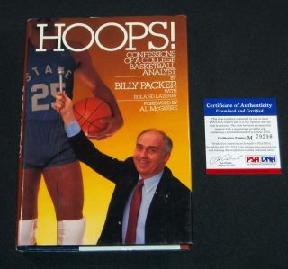 Billy Packer Signed Book Hoops PSA DNA