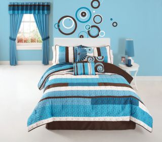 modern prints and colors girl full comforter bedding set