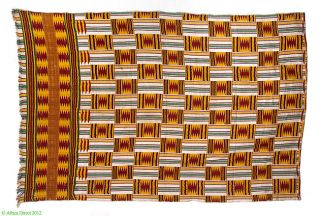 Kente Handwoven Cloth Asante Ghana Superb Double Sided African