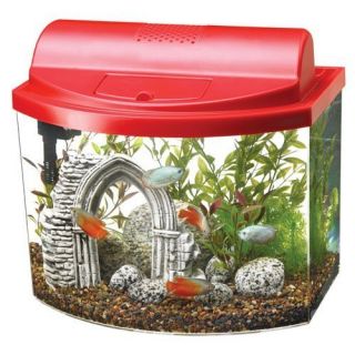 Aqueon 17776 Mini Bow 5 Desktop Aquarium Kit Red NEW!!