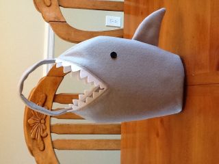 Kids shark Trick or Treat bag for halloween costume similar to pottery 