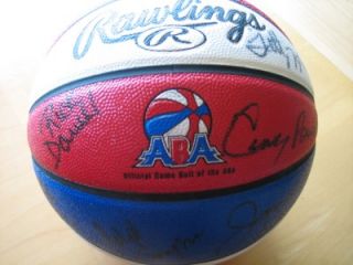 ABA Reunion signed basketball signed by 23 Dr. J., Marvin Barnes 