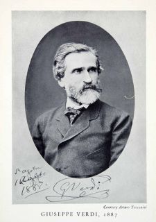  Giuseppe Verdi Portrait Italian Composer Beard Arturo Toscanini Suit