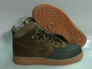 Nike Air Force 1 Duck Boot Brown Green Boots Mens Size 10 5