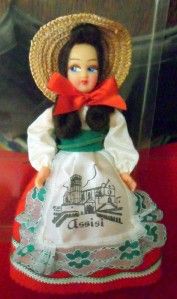 Assisi Souvenir Doll Italian Italy Doll Glancing Eyed Italy Dol 