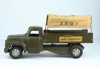 Buddy L Army Transport Pressed Steel Toy Canopy Truck