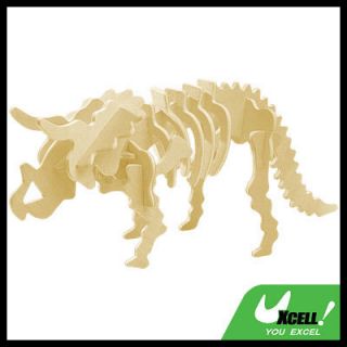 Woodcraft Triceratops Style Assemble Toy Gift for Children