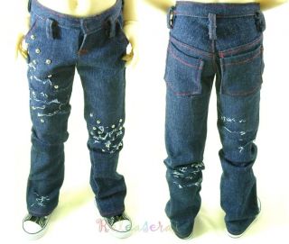 Dollfie SD13 Boy Outfit Studs Ripped Denim Jeans Pants