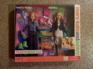 Mary Kate and Ashley Olsen Travel In Style twins NEW NRFB Barbie OOP 