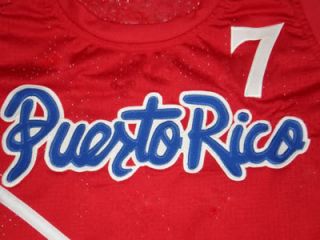 CARLOS ARROYO TEAM PUERTO RICO JERSEY SEWN RED NEW ANY SIZE ABQ