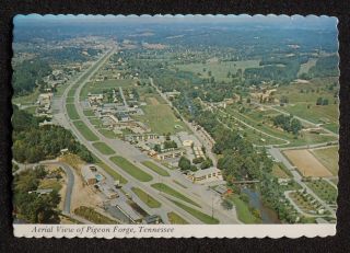 1960s? Aerial View Pigeon Forge TN Sevier Co Postcard Tennessee