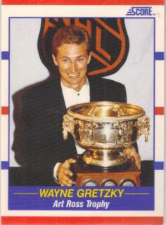 Wayne Gretzky 1990 91 Score Art Ross Trophy Card 361