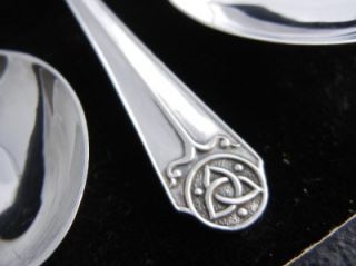 Atkin Brothers Sheffield England Sterling Silver Demi Spoons Celtic 