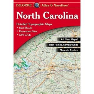 New North Carolina Atlas Gazetteer Delorme US 0899332773