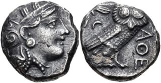 Attica Athens Circa 350 294 BC Silver Tetradrachm VF