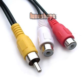   AV Male to 2 RCA Female Y Splitter Video Audio Cable Adapter