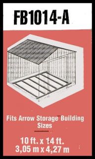 New Storage Shed Big 10ft x 14ft Free Floor Frame Kit Arrow Galvanized 