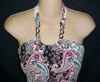 NWT! LOVE YOUR ASSETS by Sara Blakely Spanx PAISLEY SWIMSUIT! M