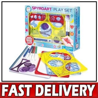 Large Deluxe Spirograph Spyroart Art Drawing Shapes Graphics Set 16232